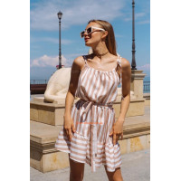 Льняной сарафан в полоску